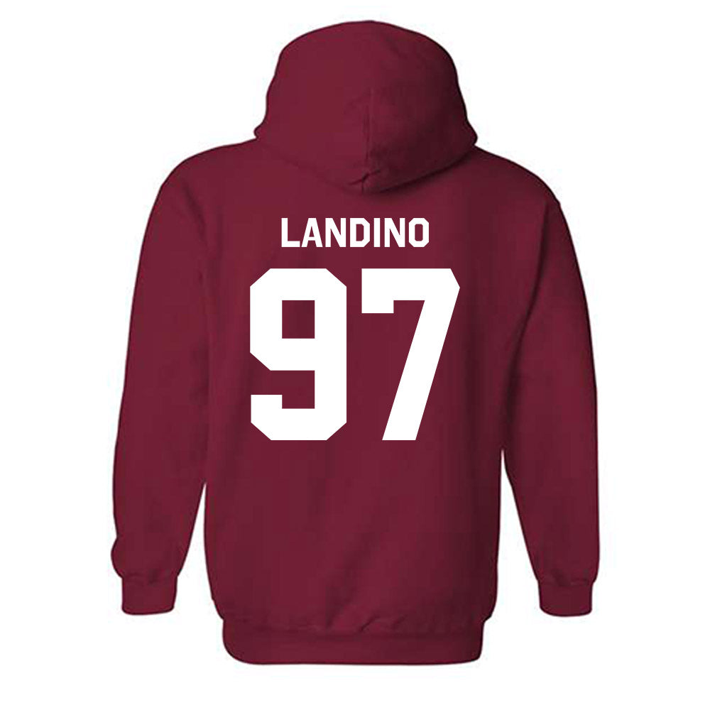 Indiana - NCAA Football : Mario Landino - Classic Shersey Hooded Sweatshirt-1