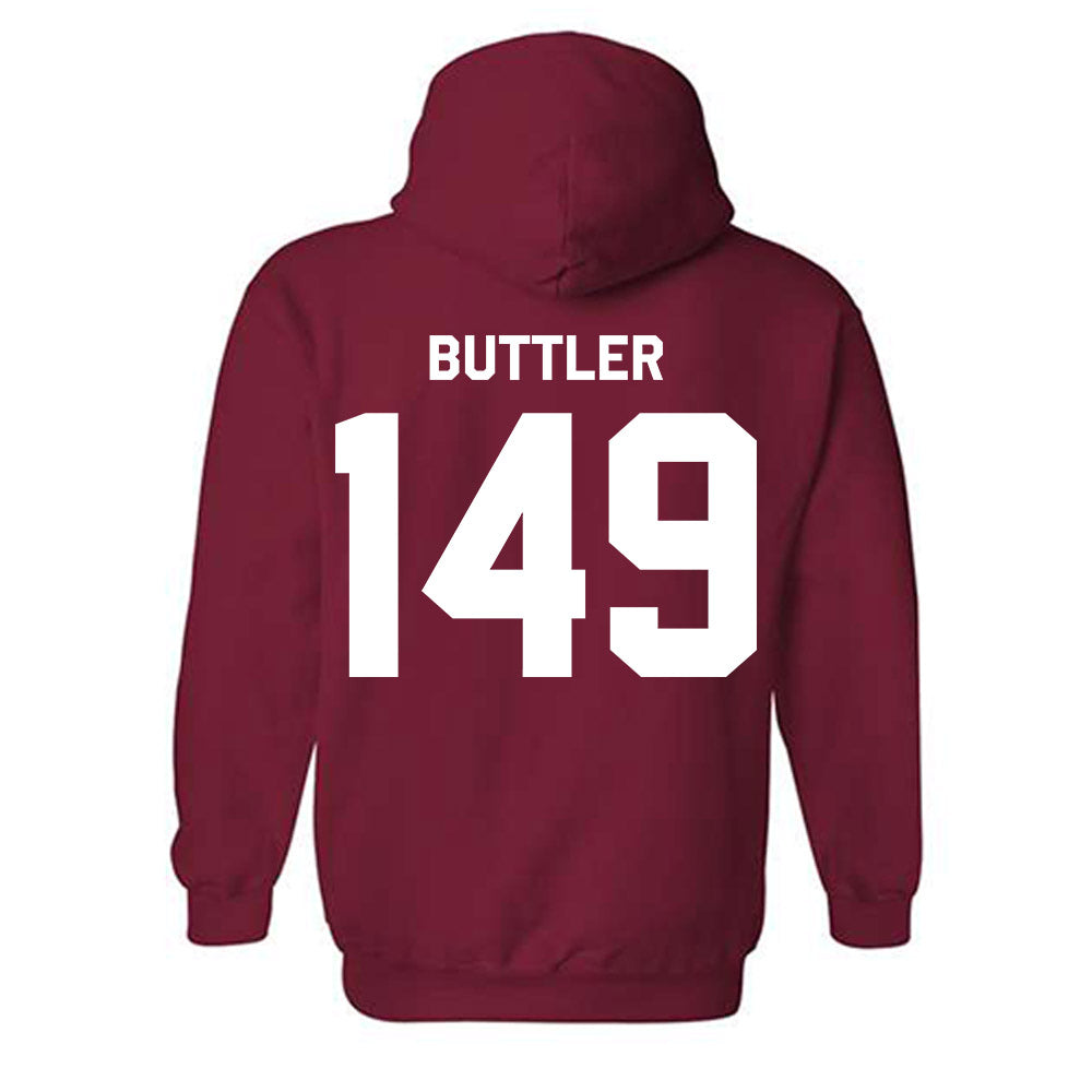 Indiana - NCAA Wrestling : Joey Buttler - Classic Shersey Hooded Sweatshirt-1