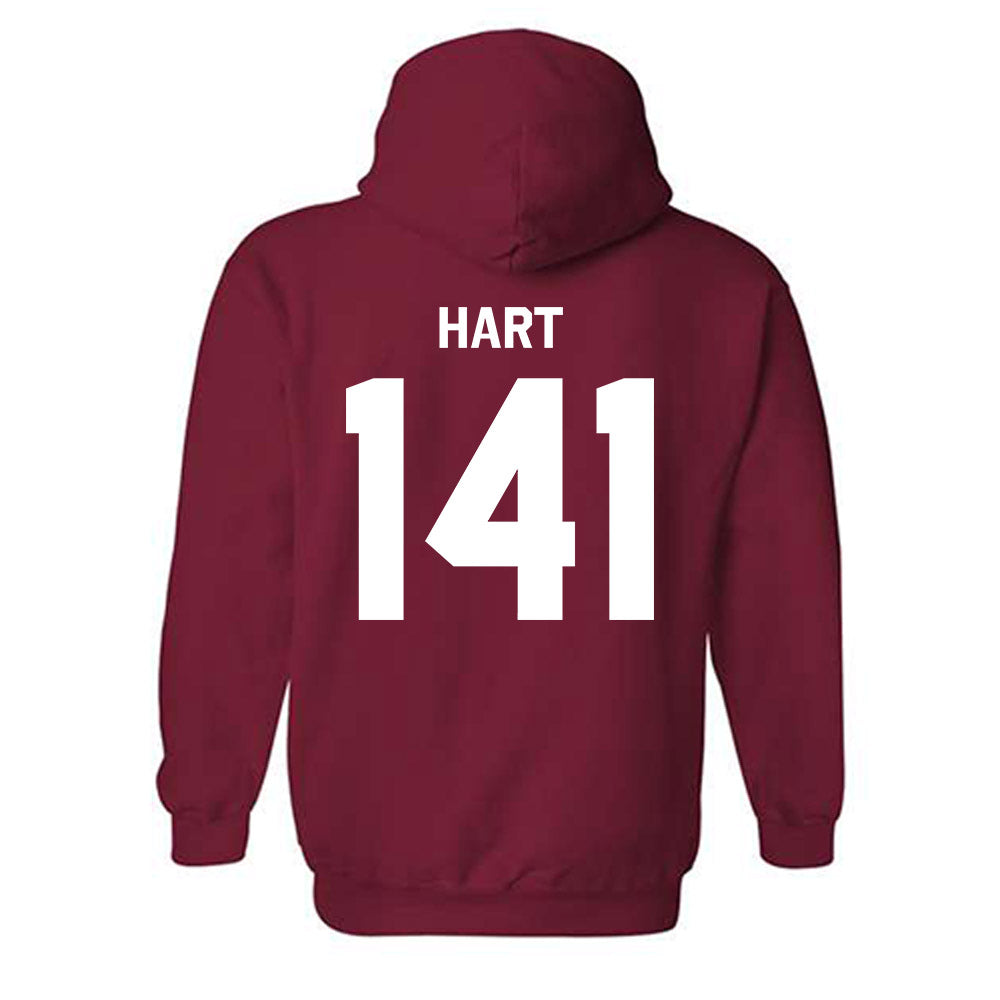 Indiana - NCAA Wrestling : Matt Hart - Classic Shersey Hooded Sweatshirt-1