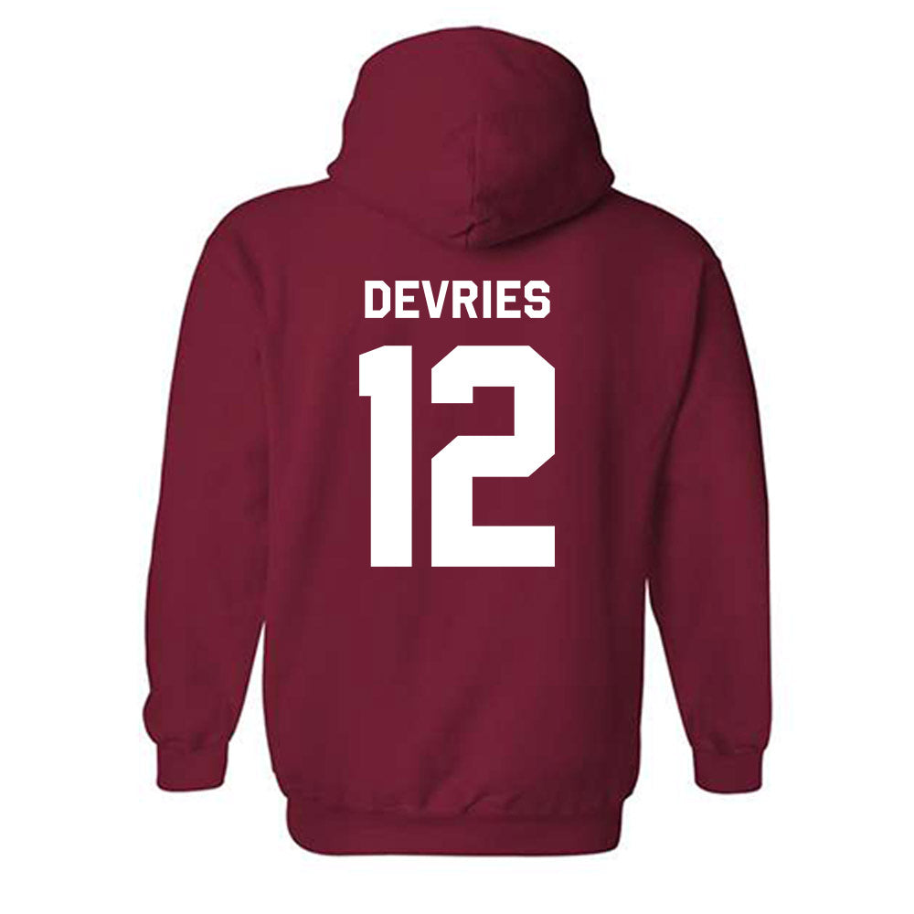 Indiana - NCAA Men's Basketball : Tucker DeVries - Classic Shersey Hooded Sweatshirt-1