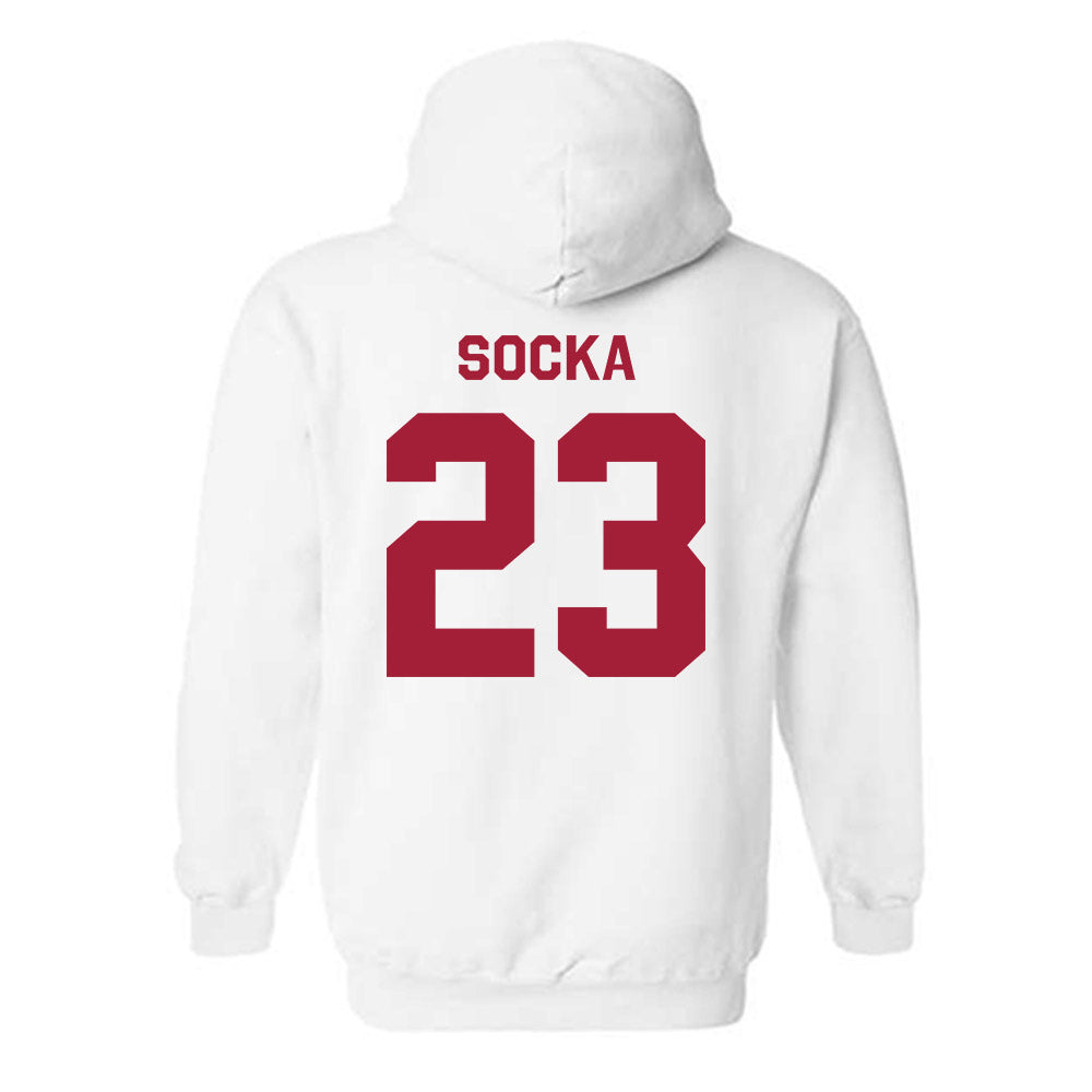 Indiana - NCAA Women's Basketball : Zania Socka - Classic Shersey Hooded Sweatshirt-1
