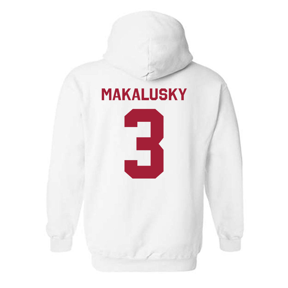Indiana - NCAA Women's Basketball : Maya Makalusky - Classic Shersey Hooded Sweatshirt-1
