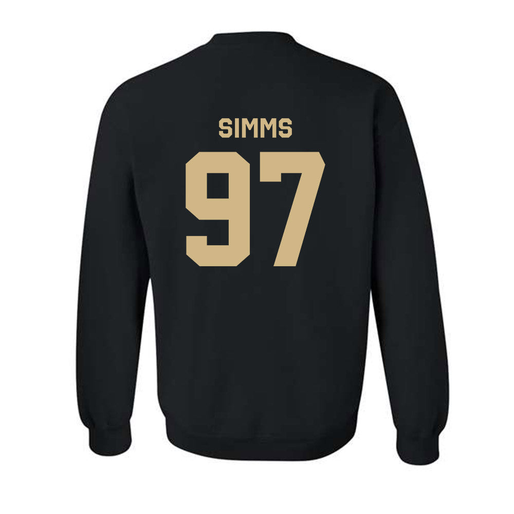 Purdue - NCAA Football : Wisdom Simms - Classic Shersey Crewneck Sweatshirt-1