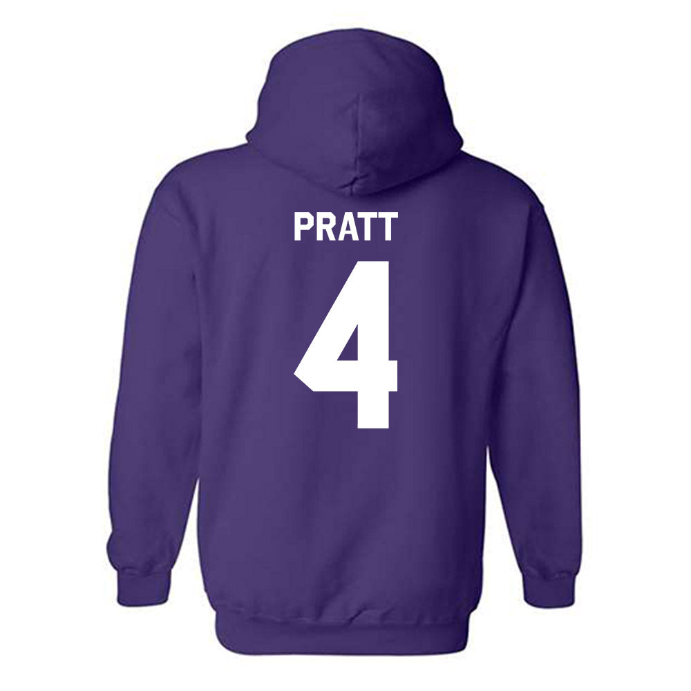 Northwestern - NCAA Men's Basketball : LA Pratt - Classic Shersey Hooded Sweatshirt-1