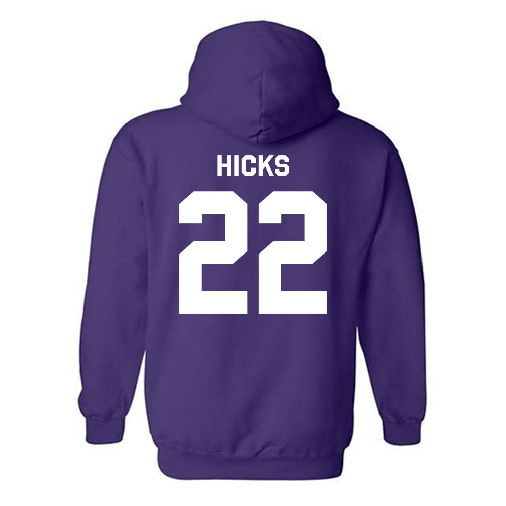 Northwestern - NCAA Football : Terrion Hicks - Classic Shersey Hooded Sweatshirt-1