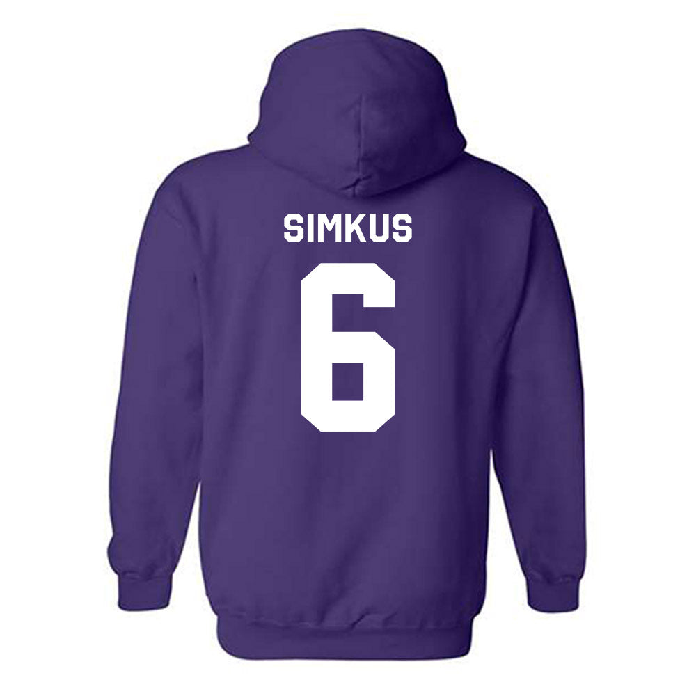 Northwestern - NCAA Women's Volleyball : Bella Simkus - Classic Shersey Hooded Sweatshirt-1