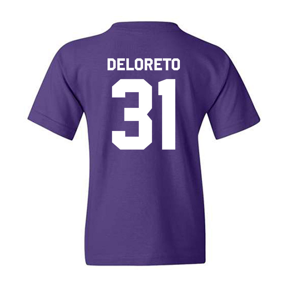 Northwestern - NCAA Baseball : Dominic DeLoreto - Classic Shersey Youth T-Shirt-1