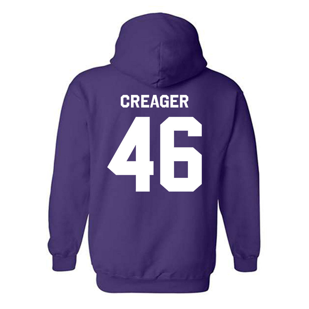 Northwestern - NCAA Football : Lincoln Creager - Classic Shersey Hooded Sweatshirt-1