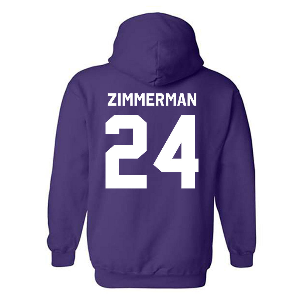 Northwestern - NCAA Women's Soccer : Gwen Zimmerman - Classic Shersey Hooded Sweatshirt-1
