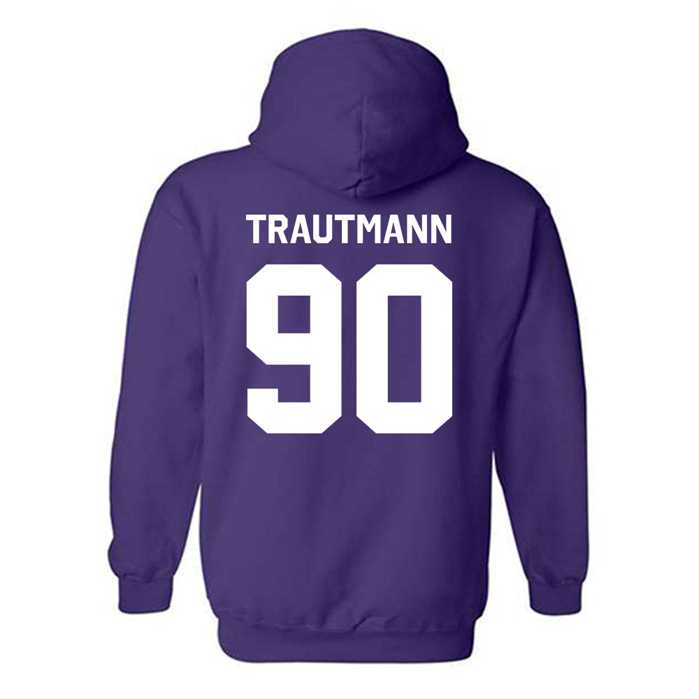 Northwestern - NCAA Football : Jack Trautmann - Classic Shersey Hooded Sweatshirt-1