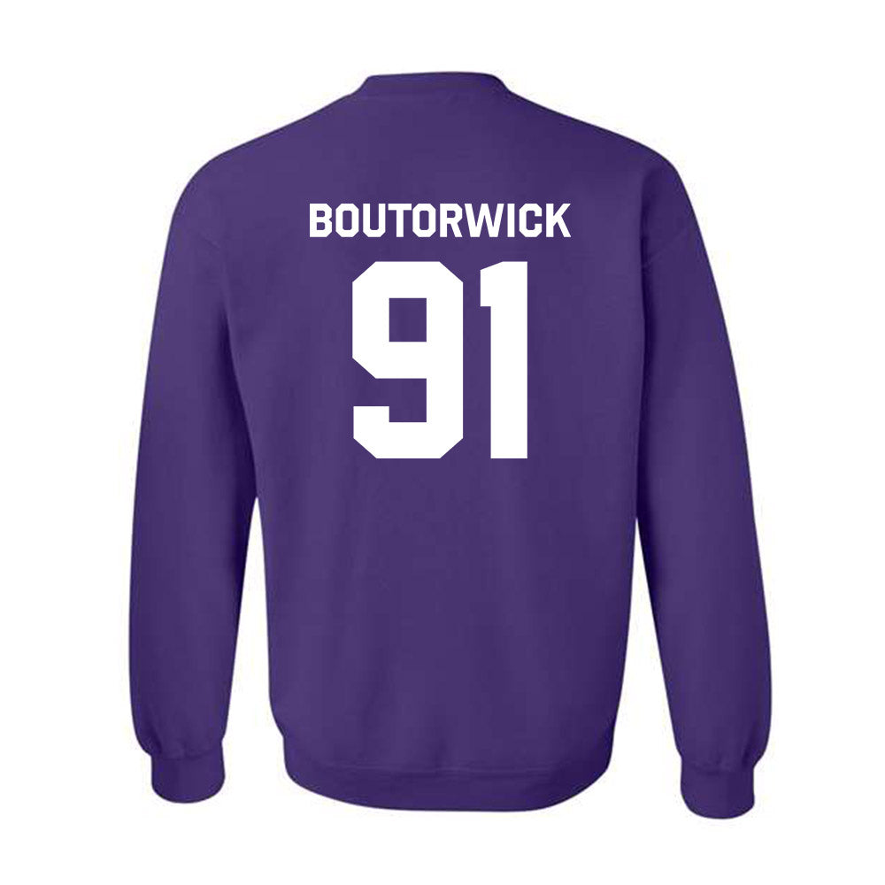 Northwestern - NCAA Football : Evan Boutorwick - Classic Shersey Crewneck Sweatshirt-1