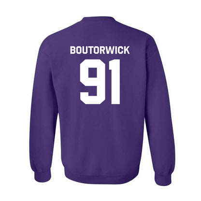 Northwestern - NCAA Football : Evan Boutorwick - Classic Shersey Crewneck Sweatshirt-1