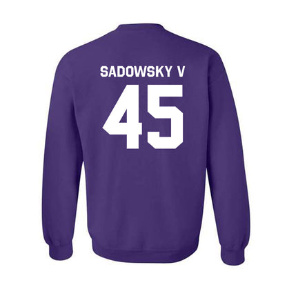 Northwestern - NCAA Football : Jack Sadowsky V - Classic Shersey Crewneck Sweatshirt-1