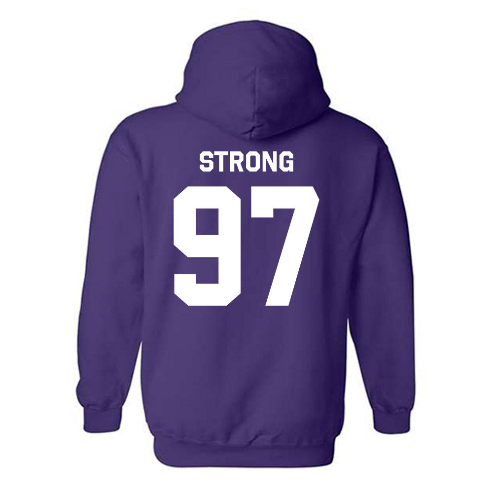 Northwestern - NCAA Football : Braxton Strong - Classic Shersey Hooded Sweatshirt-1