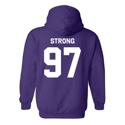 Northwestern - NCAA Football : Braxton Strong - Classic Shersey Hooded Sweatshirt-1