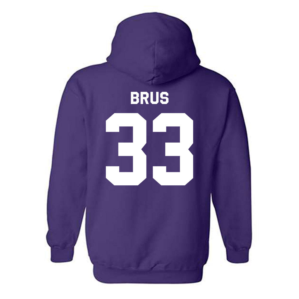 Northwestern - NCAA Football : Braydon Brus - Classic Shersey Hooded Sweatshirt-1