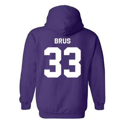 Northwestern - NCAA Football : Braydon Brus - Classic Shersey Hooded Sweatshirt-1