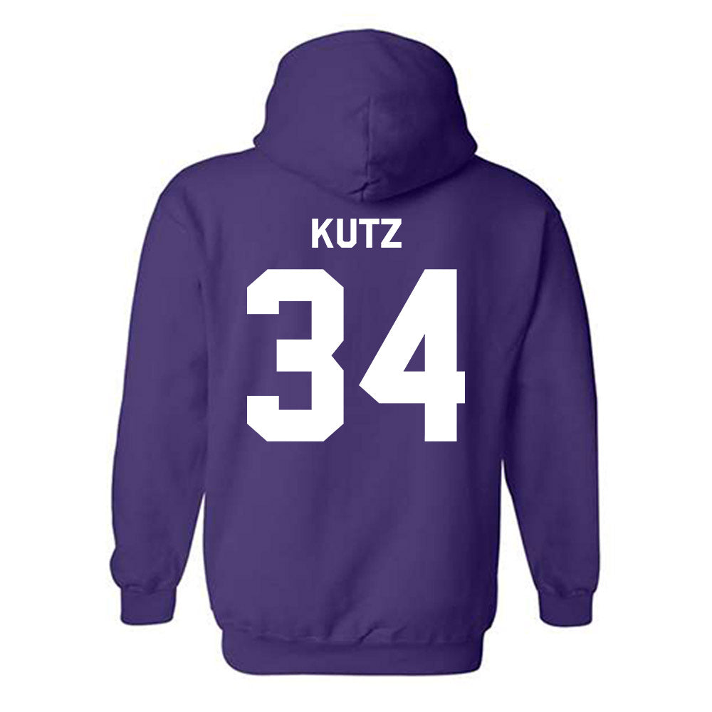Northwestern - NCAA Baseball : Charlie Kutz - Classic Shersey Hooded Sweatshirt-1