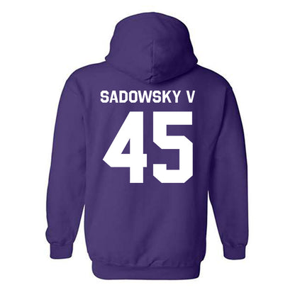 Northwestern - NCAA Football : Jack Sadowsky V - Classic Shersey Hooded Sweatshirt-1