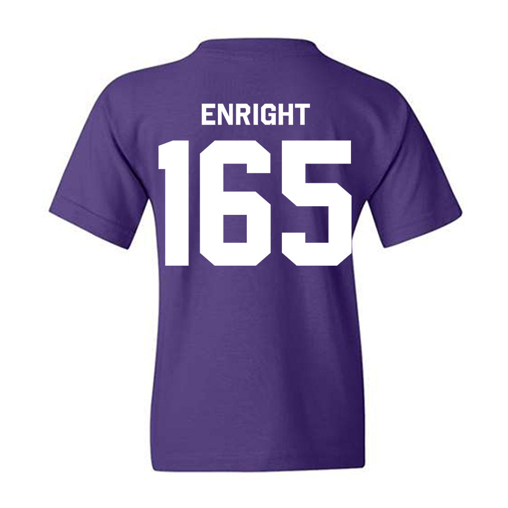 Northwestern - NCAA Wrestling : Eddie Enright - Classic Shersey Youth T-Shirt-1