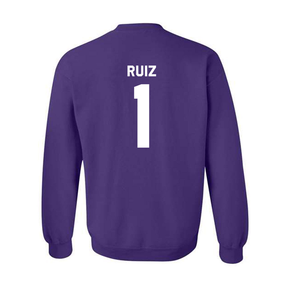 Northwestern - NCAA Baseball : Noah Ruiz - Classic Shersey Crewneck Sweatshirt-1