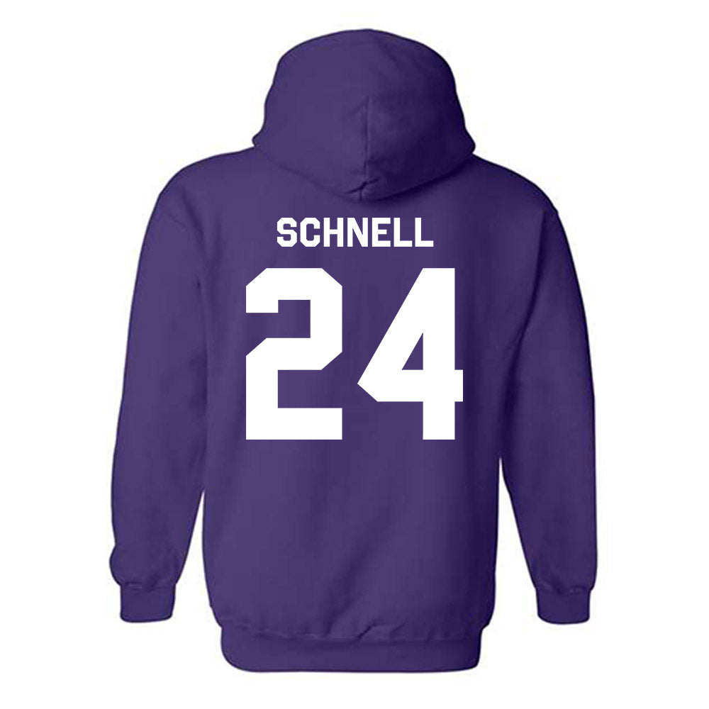 Northwestern - NCAA Women's Volleyball : Cate Schnell - Classic Shersey Hooded Sweatshirt-1