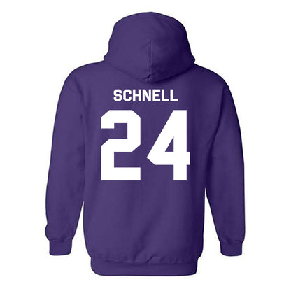 Northwestern - NCAA Women's Volleyball : Cate Schnell - Classic Shersey Hooded Sweatshirt-1