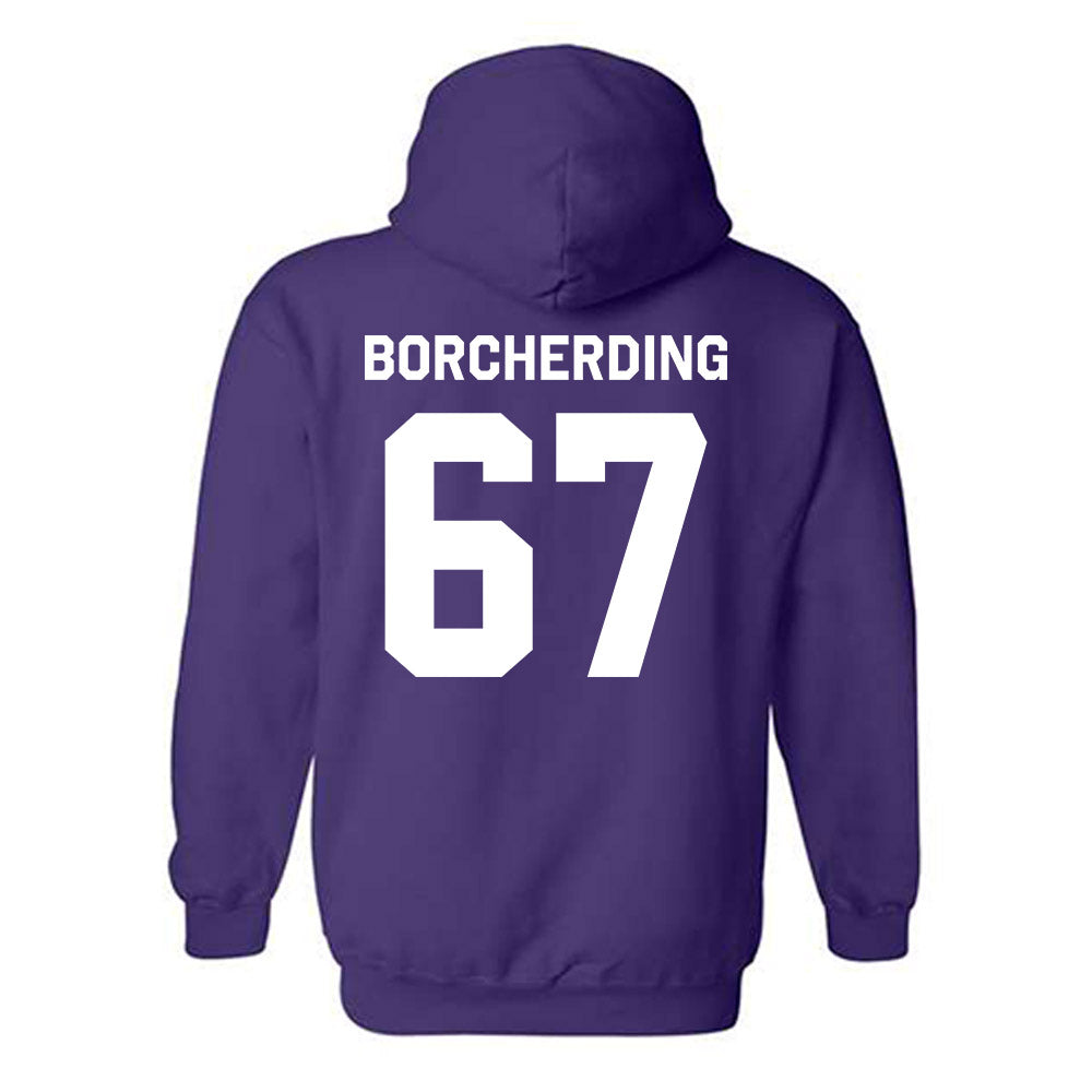 Northwestern - NCAA Football : Jace Borcherding - Classic Shersey Hooded Sweatshirt-1