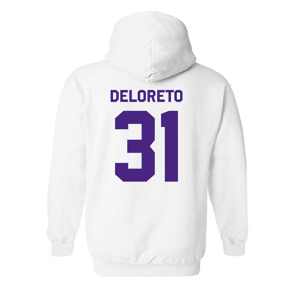 Northwestern - NCAA Baseball : Dominic DeLoreto - Classic Shersey Hooded Sweatshirt-1
