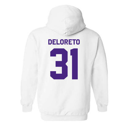 Northwestern - NCAA Baseball : Dominic DeLoreto - Classic Shersey Hooded Sweatshirt-1
