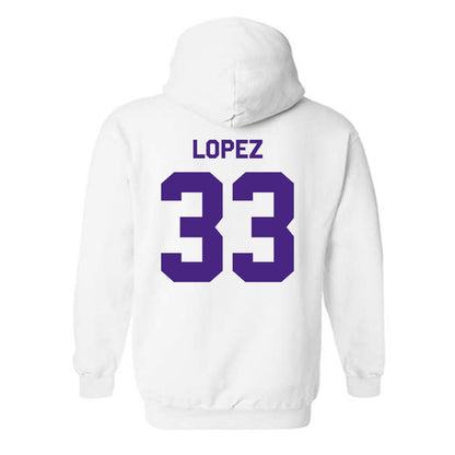 Northwestern - NCAA Women's Basketball : Amparo Lopez - Classic Shersey Hooded Sweatshirt-1