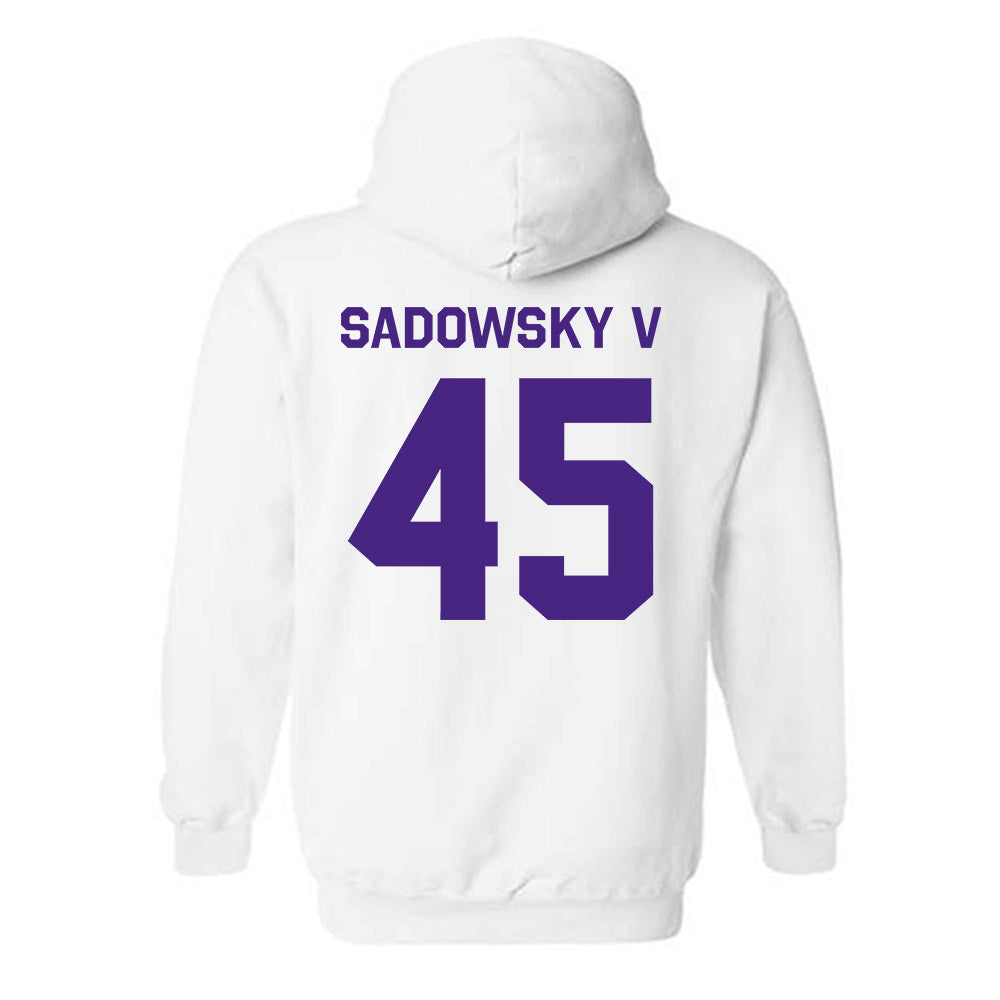 Northwestern - NCAA Football : Jack Sadowsky V - Classic Shersey Hooded Sweatshirt-1