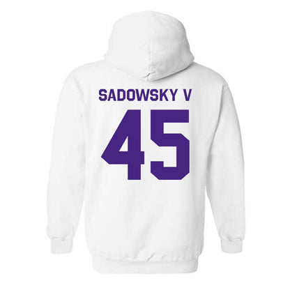 Northwestern - NCAA Football : Jack Sadowsky V - Classic Shersey Hooded Sweatshirt-1
