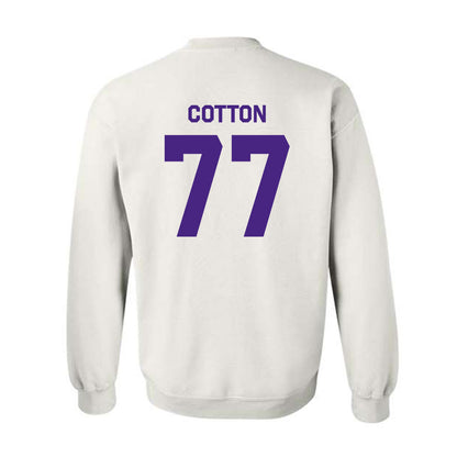 Northwestern - NCAA Football : Idrys Cotton - Classic Shersey Crewneck Sweatshirt-1