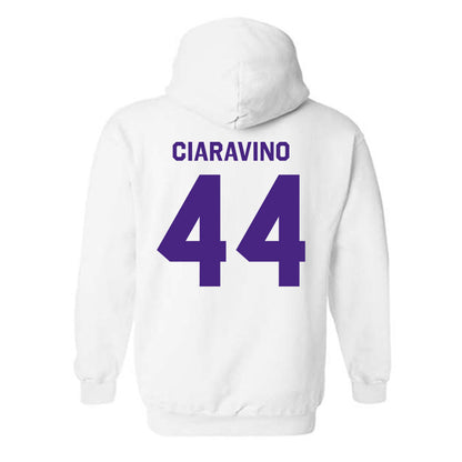 Northwestern - NCAA Men's Basketball : Angelo Ciaravino - Classic Shersey Hooded Sweatshirt-1
