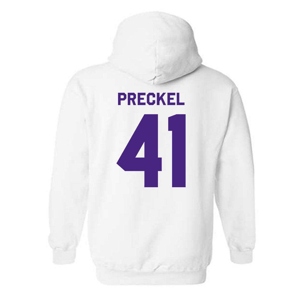 Northwestern - NCAA Football : Robby Preckel - Classic Shersey Hooded Sweatshirt-1