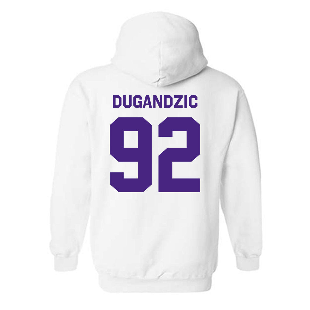 Northwestern - NCAA Football : Nikola Dugandzic - Classic Shersey Hooded Sweatshirt-1