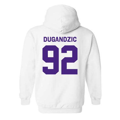 Northwestern - NCAA Football : Nikola Dugandzic - Classic Shersey Hooded Sweatshirt-1