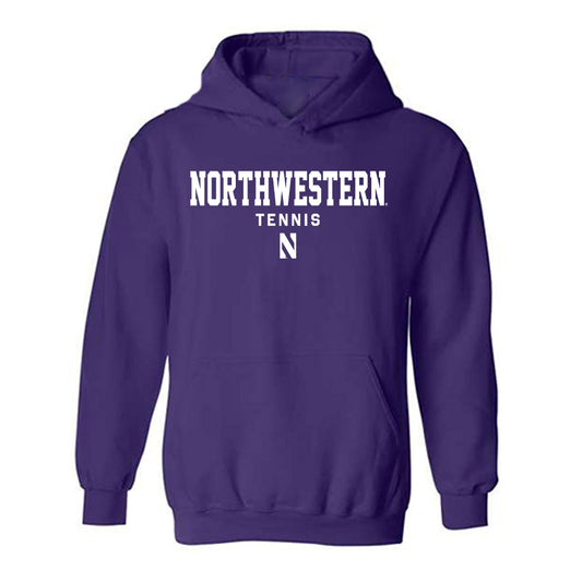 Northwestern - NCAA Men's Tennis : Vincent Yang - Classic Shersey Hooded Sweatshirt-0