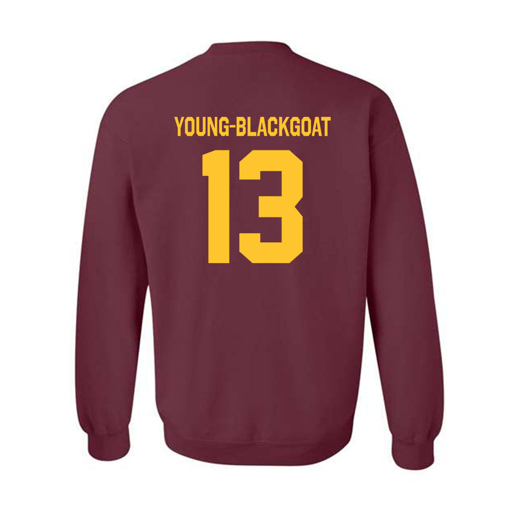 Arizona State - NCAA Football : Prayer Young-Blackgoat - Classic Shersey Crewneck Sweatshirt-2