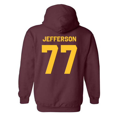 Arizona State - NCAA Football : Matai Jefferson - Classic Shersey Hooded Sweatshirt-1