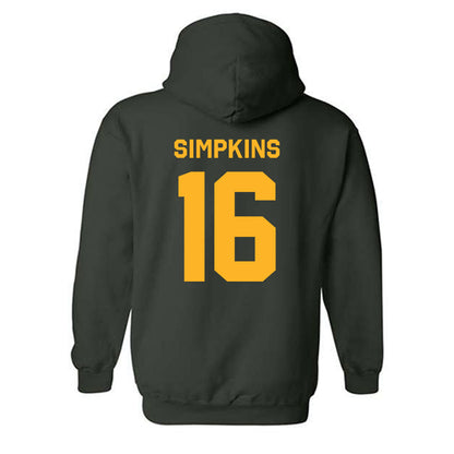 Baylor - NCAA Football : Kendrick simpkins - Classic Shersey Hooded Sweatshirt-1