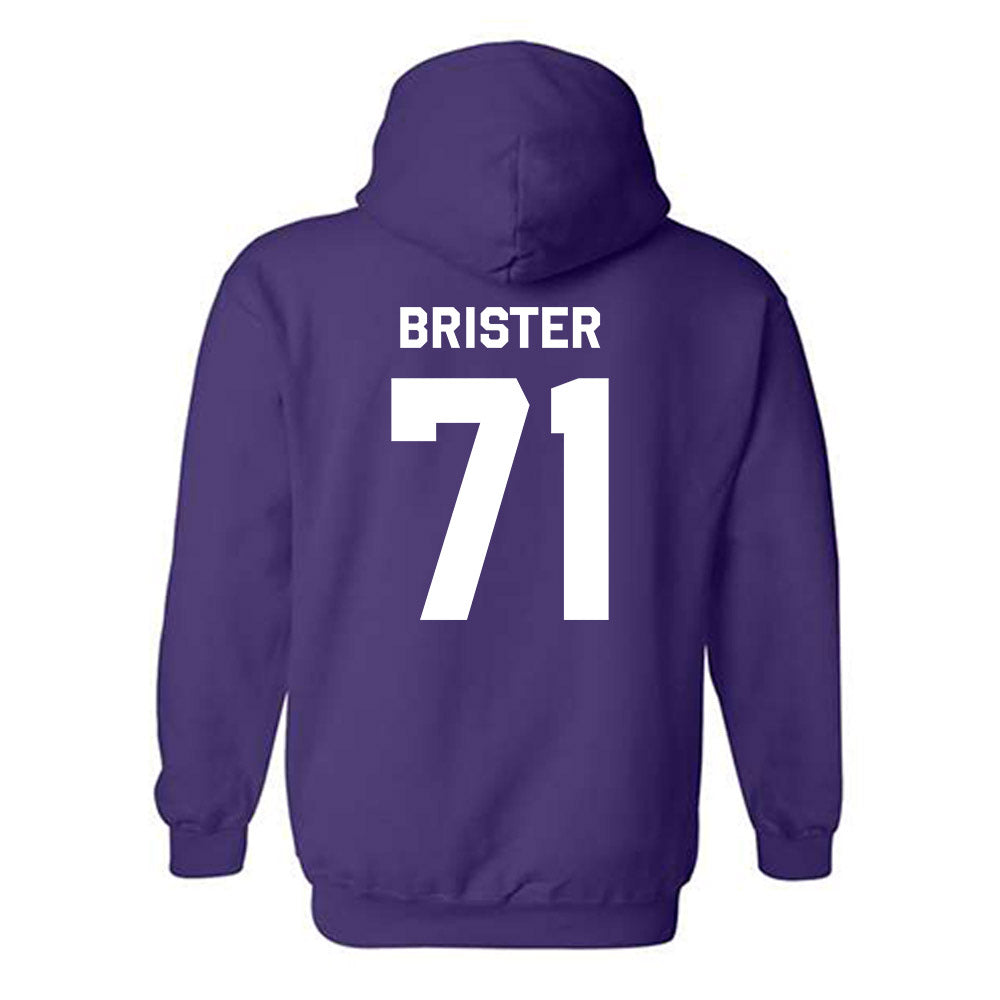 TCU - NCAA Football : Creece Brister - Classic Shersey Hooded Sweatshirt-1