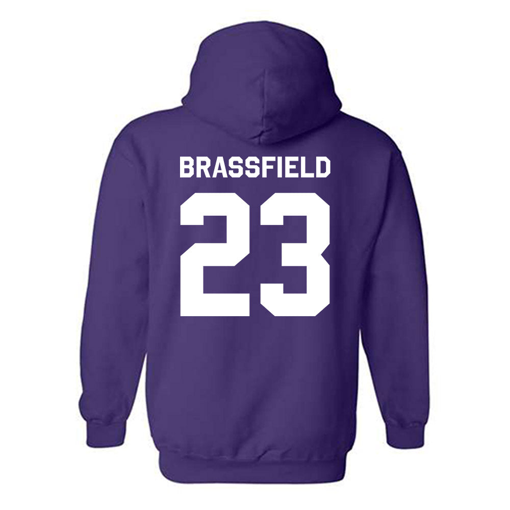 TCU - NCAA Baseball : Mason Brassfield - Classic Shersey Hooded Sweatshirt-1