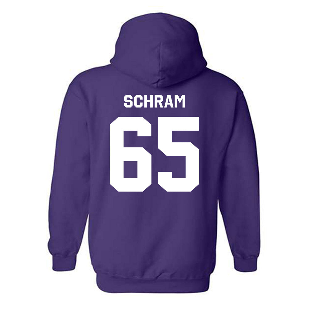 TCU - NCAA Football : Logan Schram - Classic Shersey Hooded Sweatshirt-1