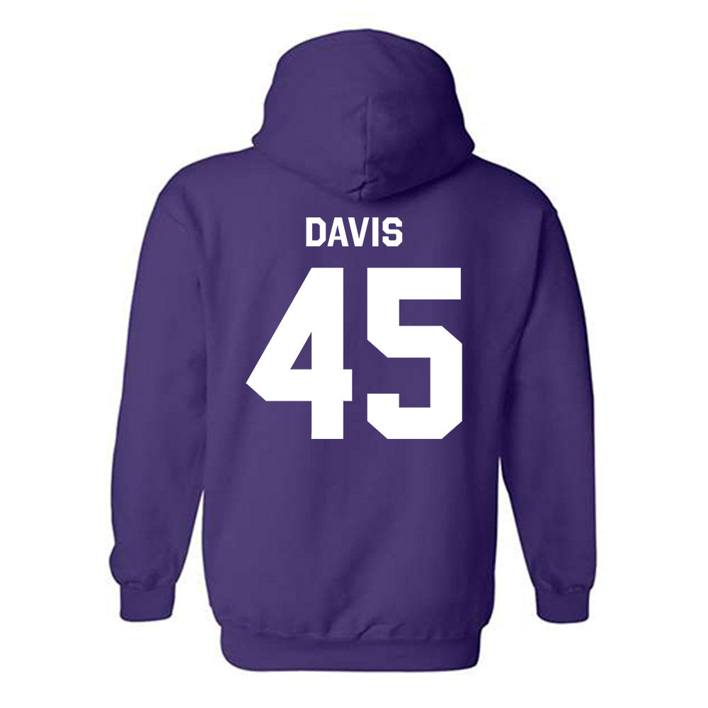 TCU - NCAA Baseball : Lance Davis - Classic Shersey Hooded Sweatshirt-1