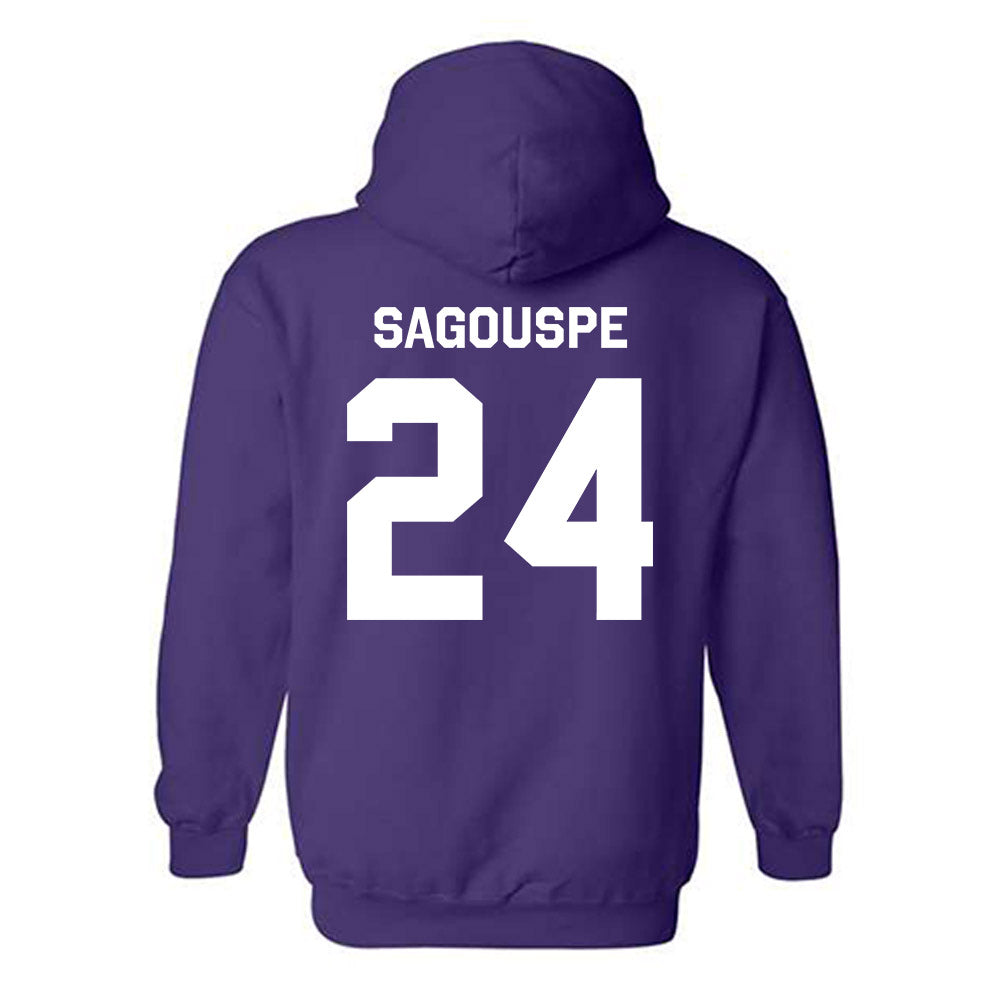 TCU - NCAA Baseball : Tanner Sagouspe - Classic Shersey Hooded Sweatshirt-1