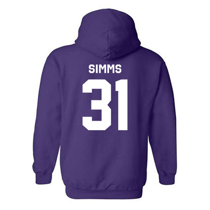 TCU - NCAA Football : Julius Simms - Classic Shersey Hooded Sweatshirt-1