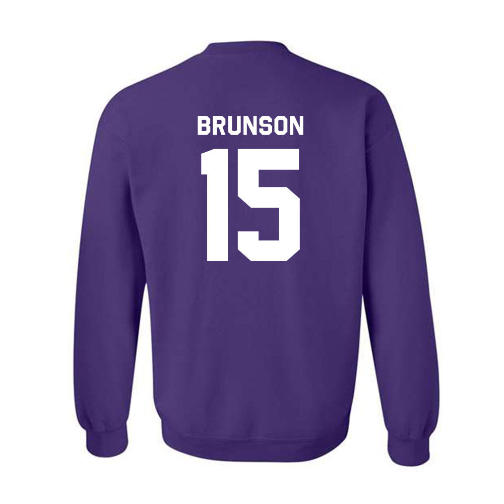 TCU - NCAA Baseball : Chase Brunson - Classic Shersey Crewneck Sweatshirt-1