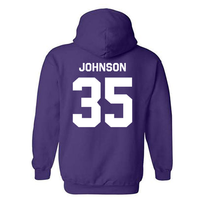 TCU - NCAA Football : Tristan Johnson - Classic Shersey Hooded Sweatshirt-1